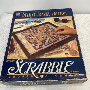 Scrabble Deluxe Travel Edition Crossword Game‎